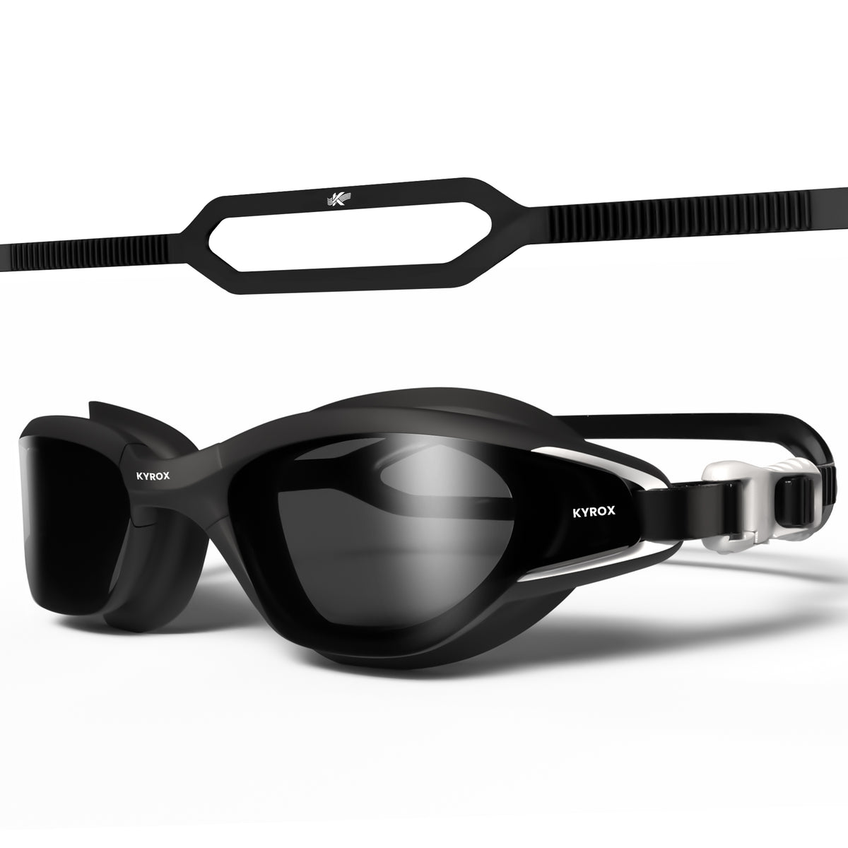 black swimming goggles Surge Goggle Nintendo GameCube Games The 4 interchangeable nosepieces Size:Large - 178-187cm/5'8