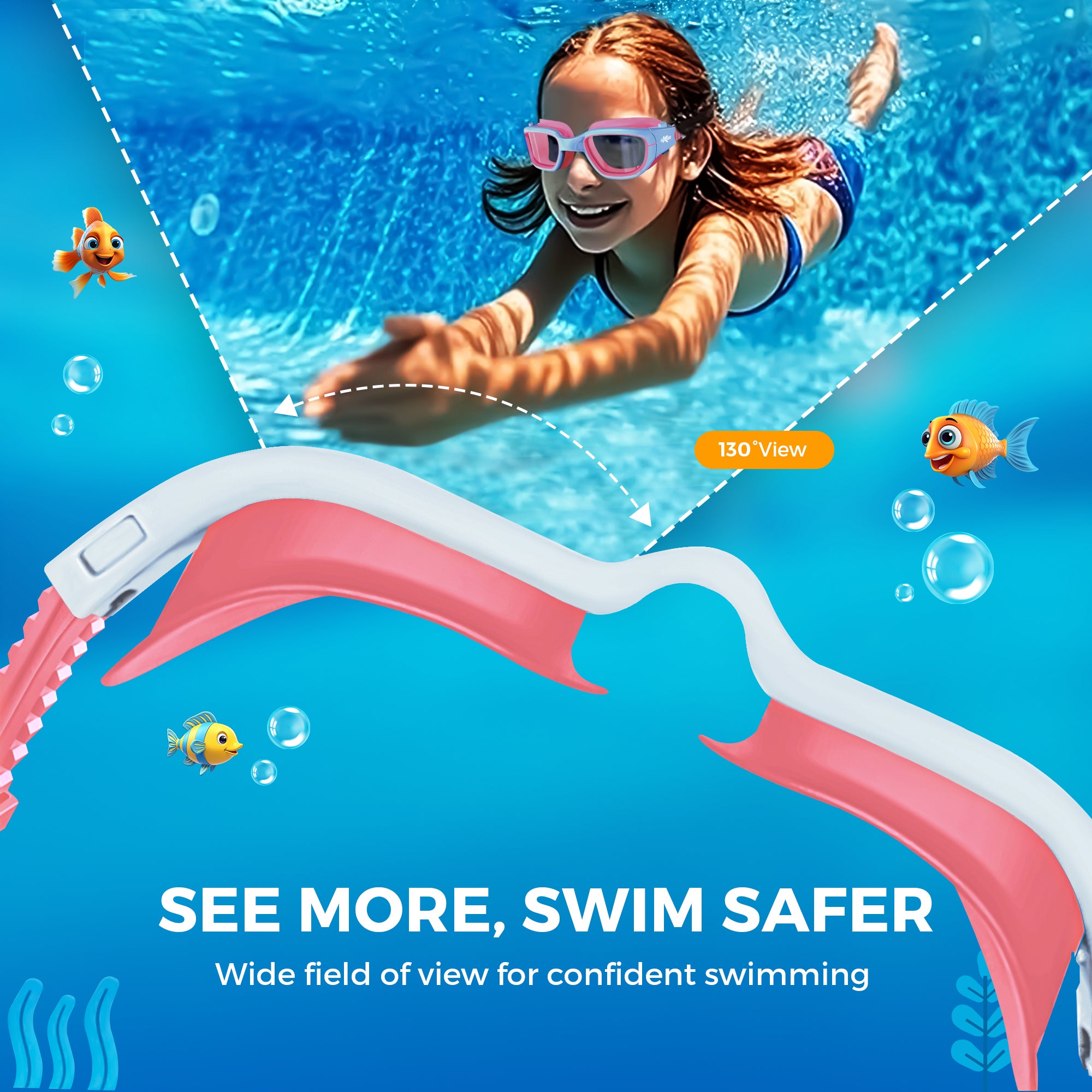 Kyrox Kids Swim Goggle Pink