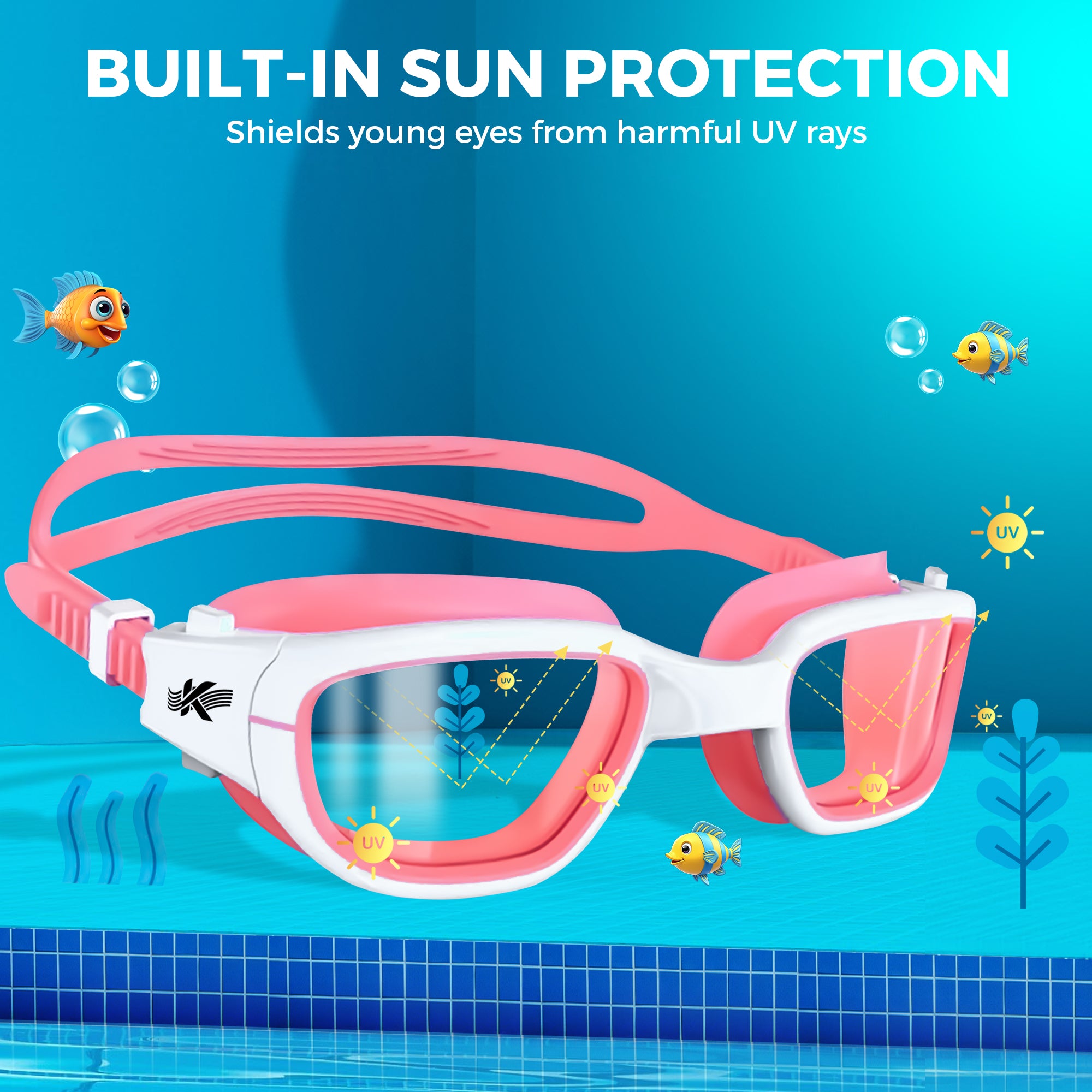Kyrox Kids Swim Goggle Pink