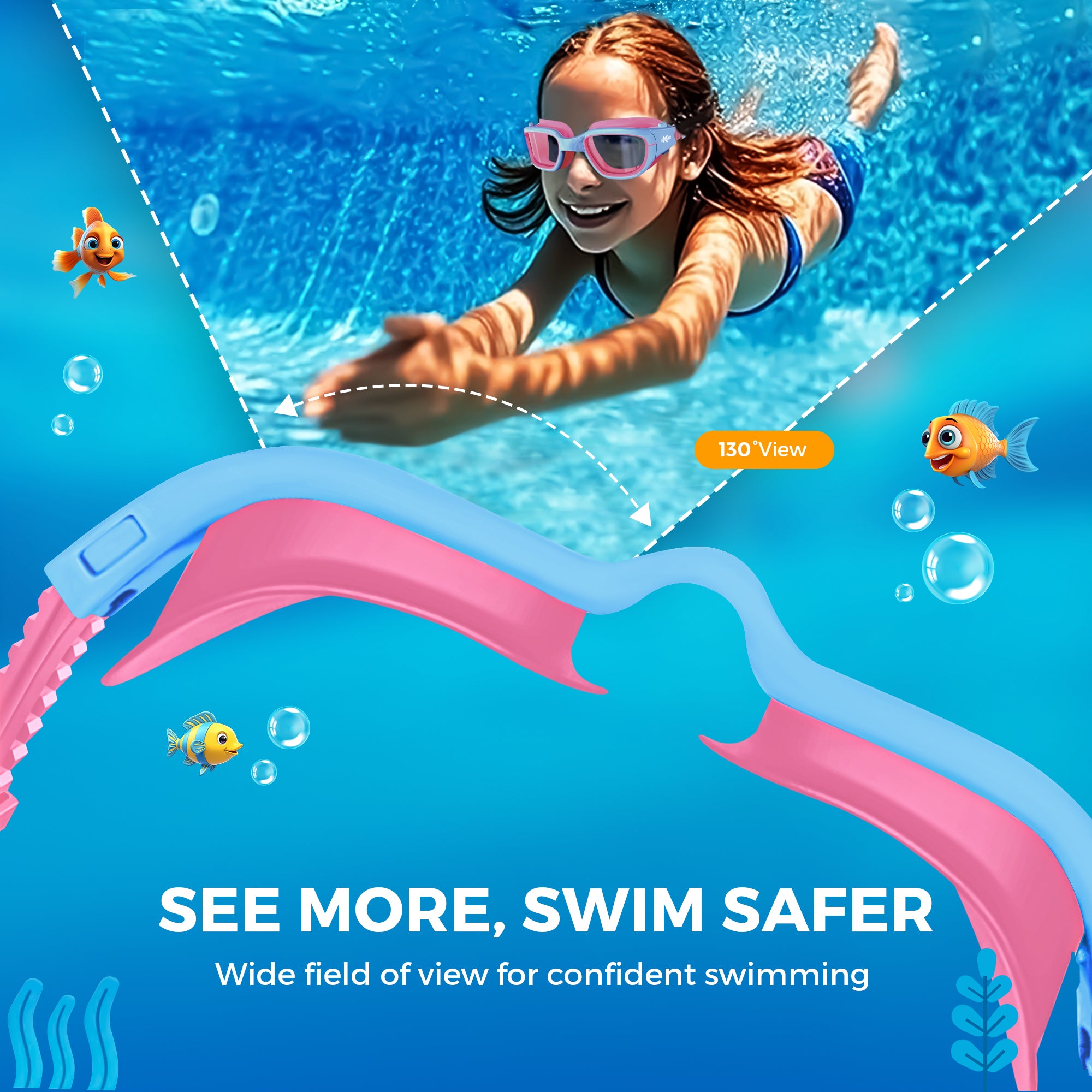 Kyrox Kids Swim Goggle Purple