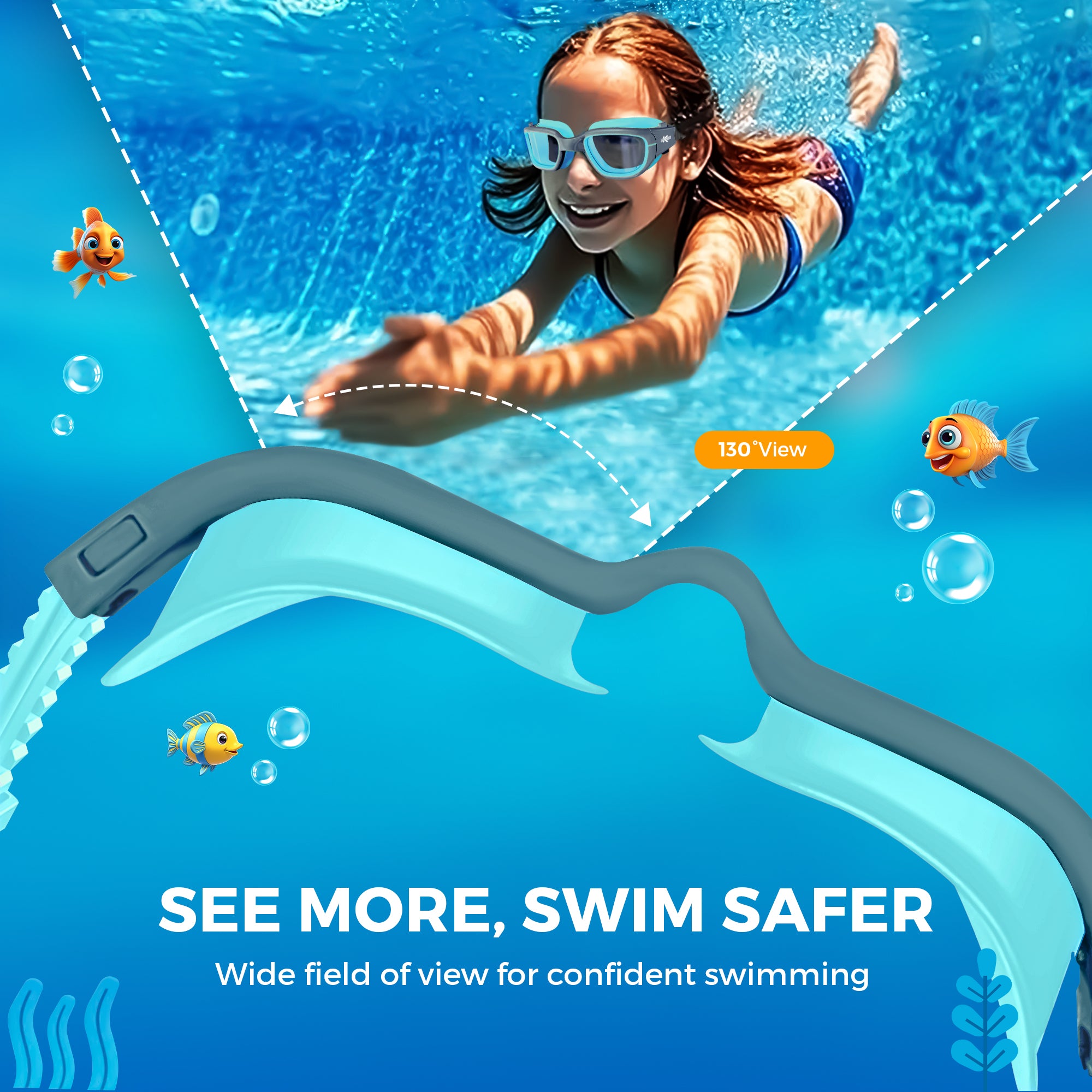 Kyrox Kids Swim Goggle Turquoise