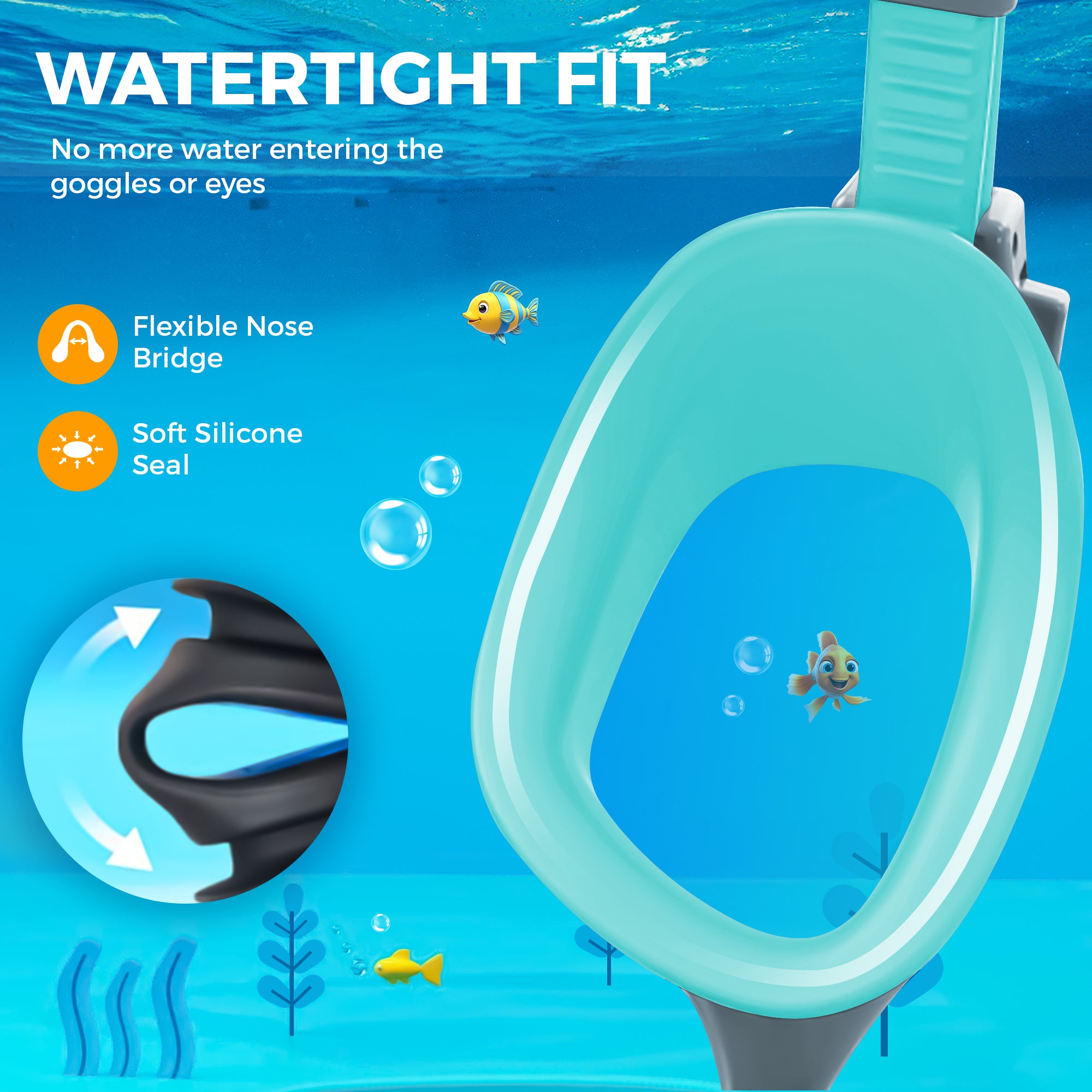 Kyrox Kids Swim Goggle Turquoise