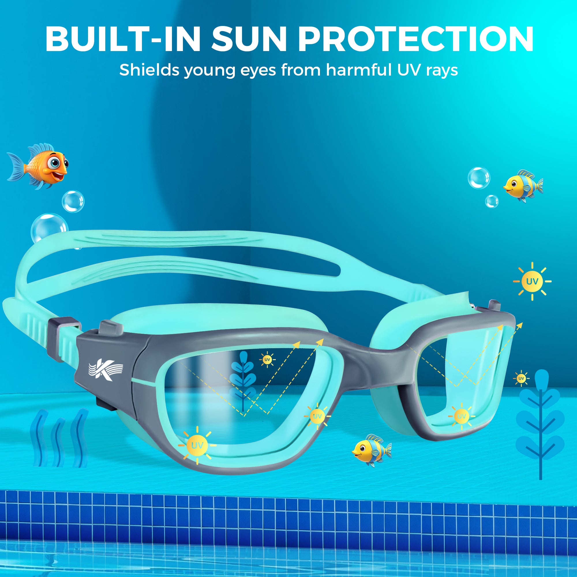 Kyrox Kids Swim Goggle Turquoise