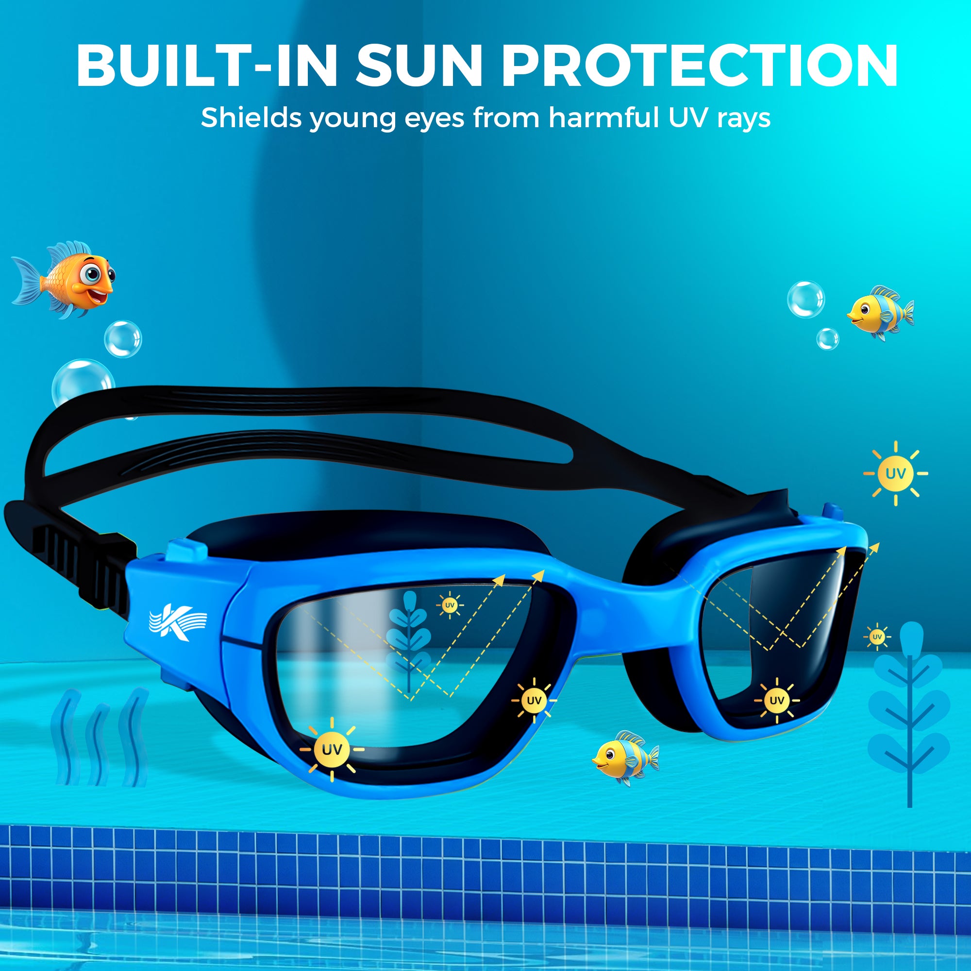 Kyrox Kids Swim Goggle Blue