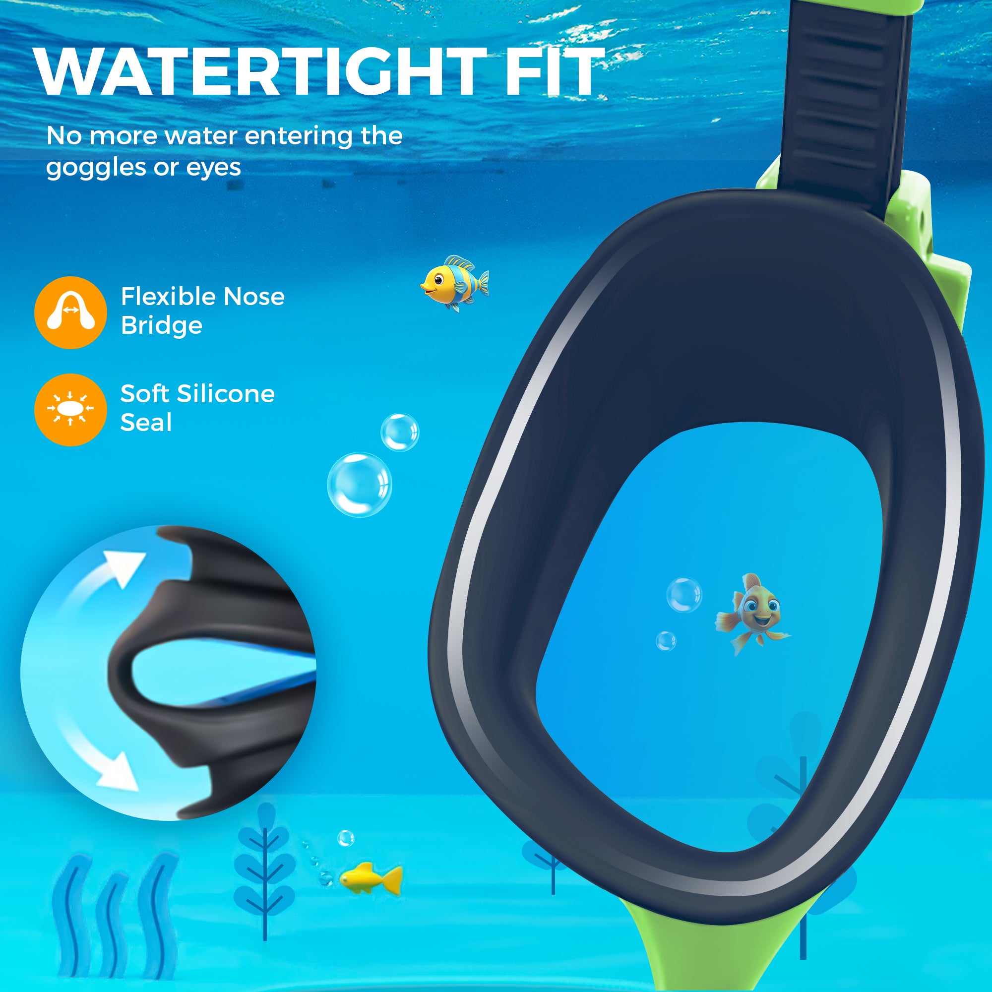 Kyrox Kids Swim Goggle Green