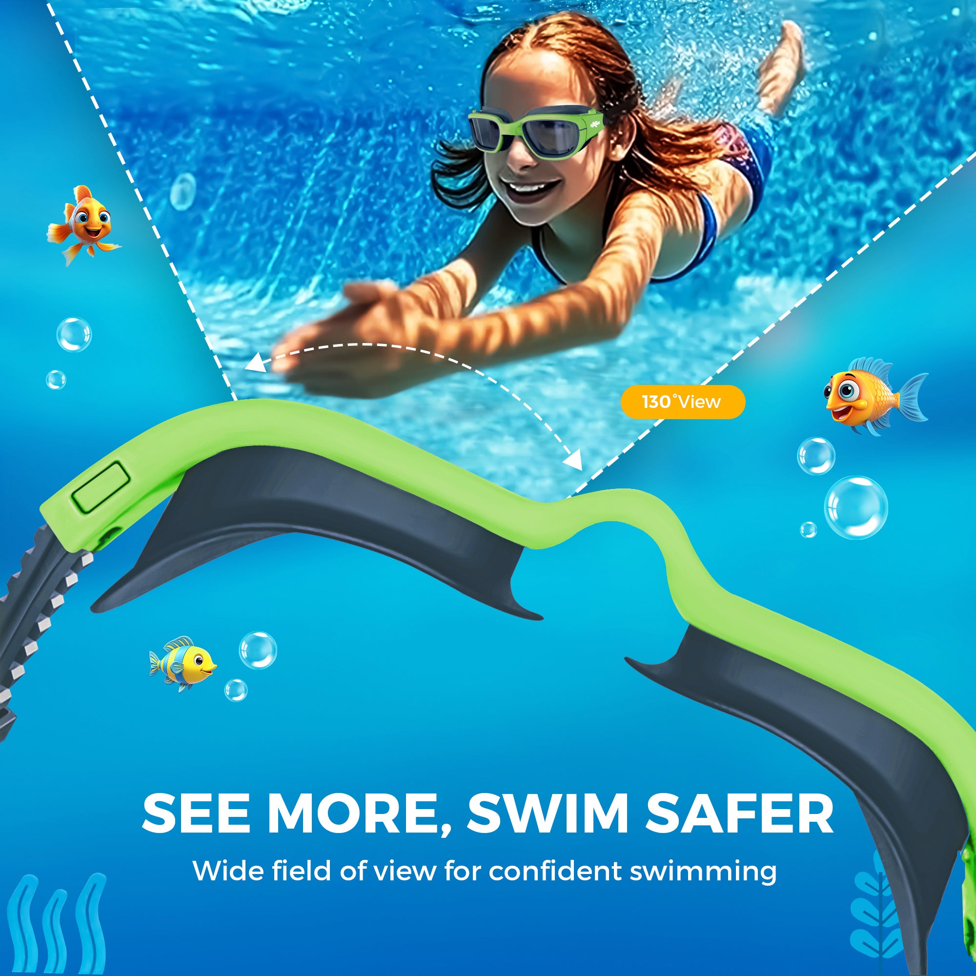 Kyrox Kids Swim Goggle Green