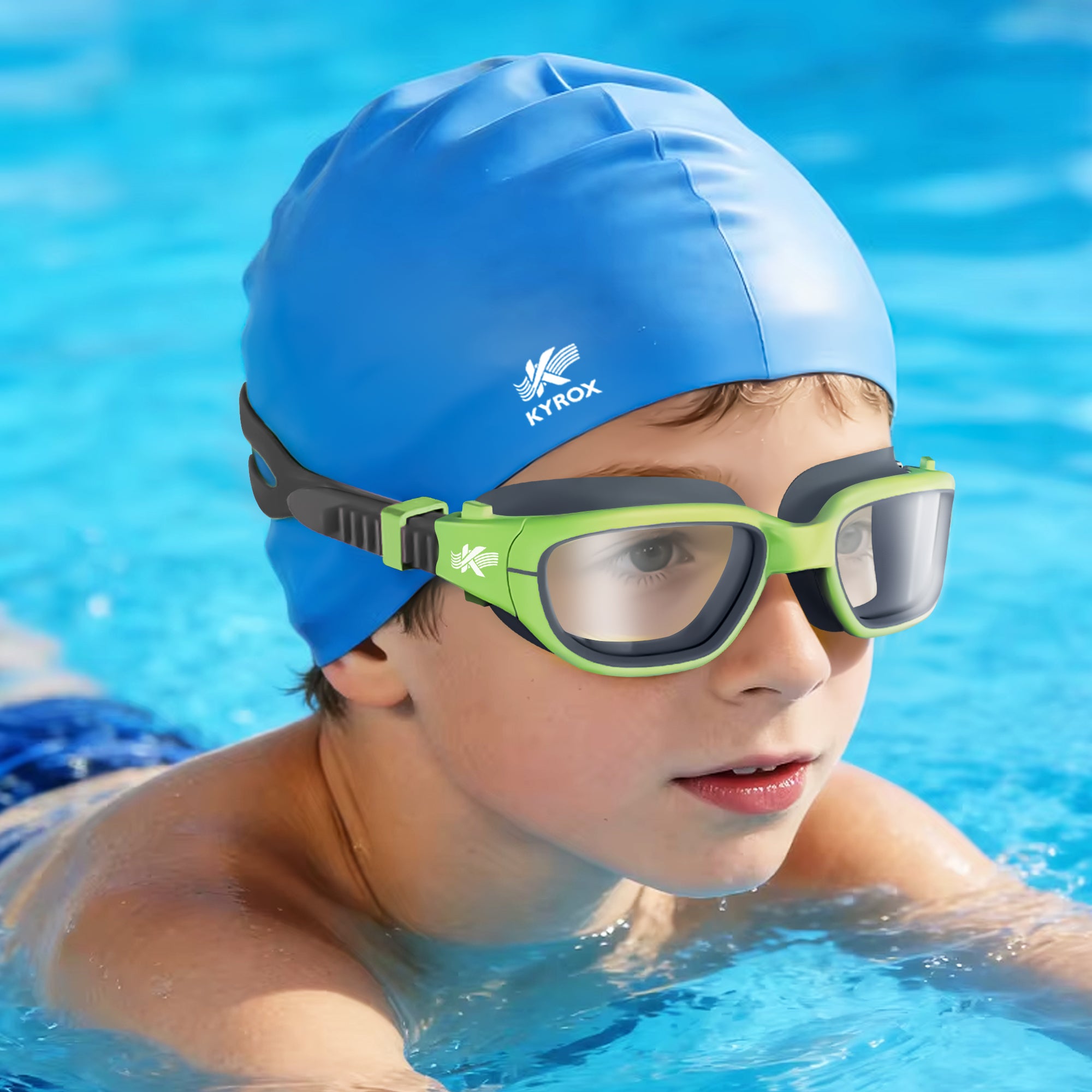 Kyrox Kids Swim Goggle Green