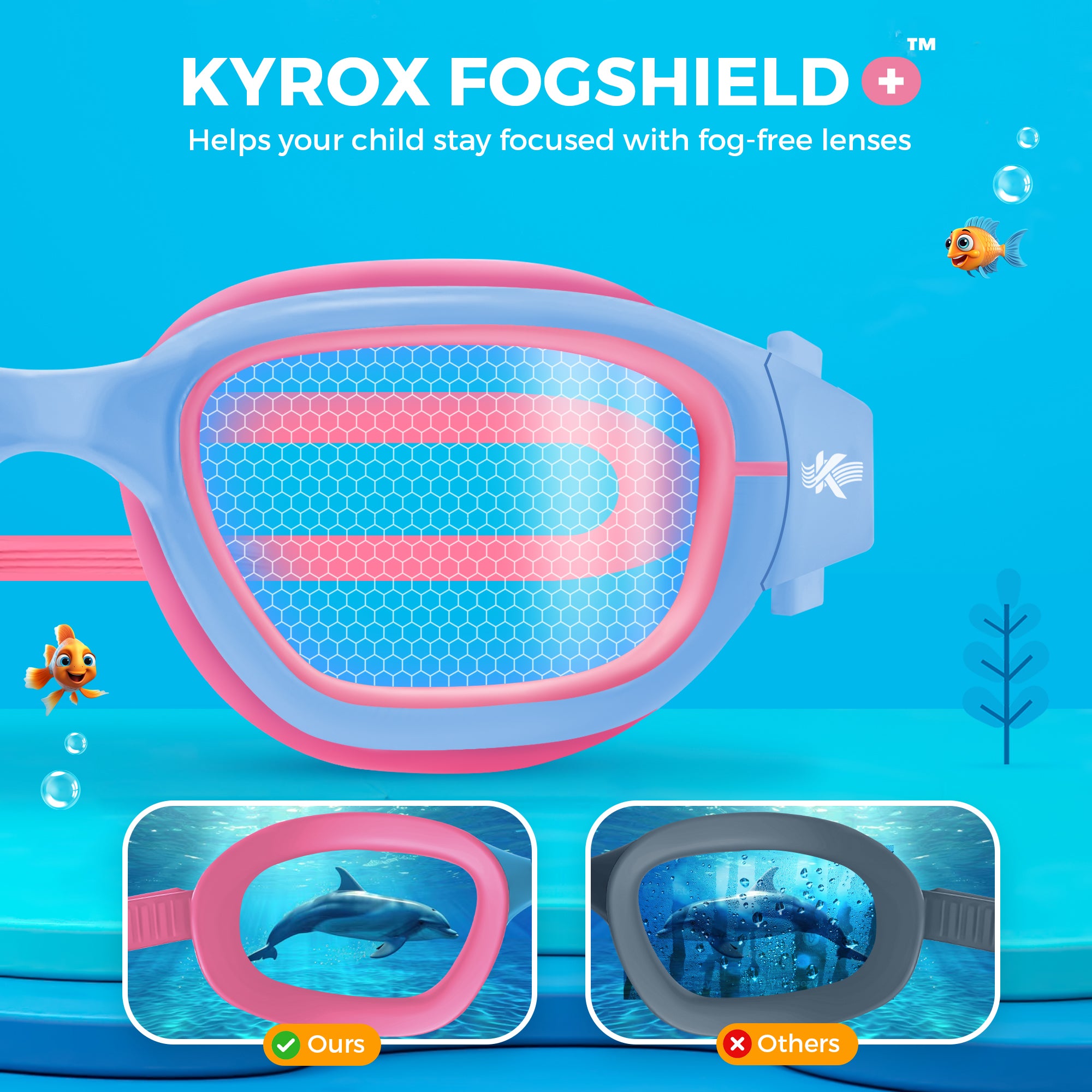 Kyrox Kids Swim Goggle Purple