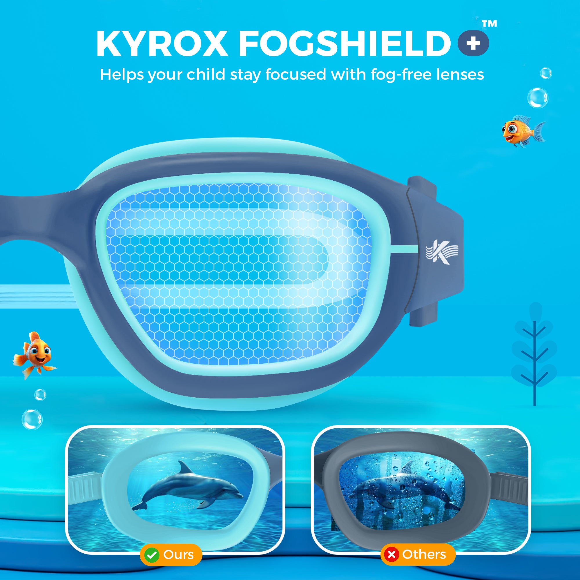 Kyrox Kids Swim Goggle Turquoise