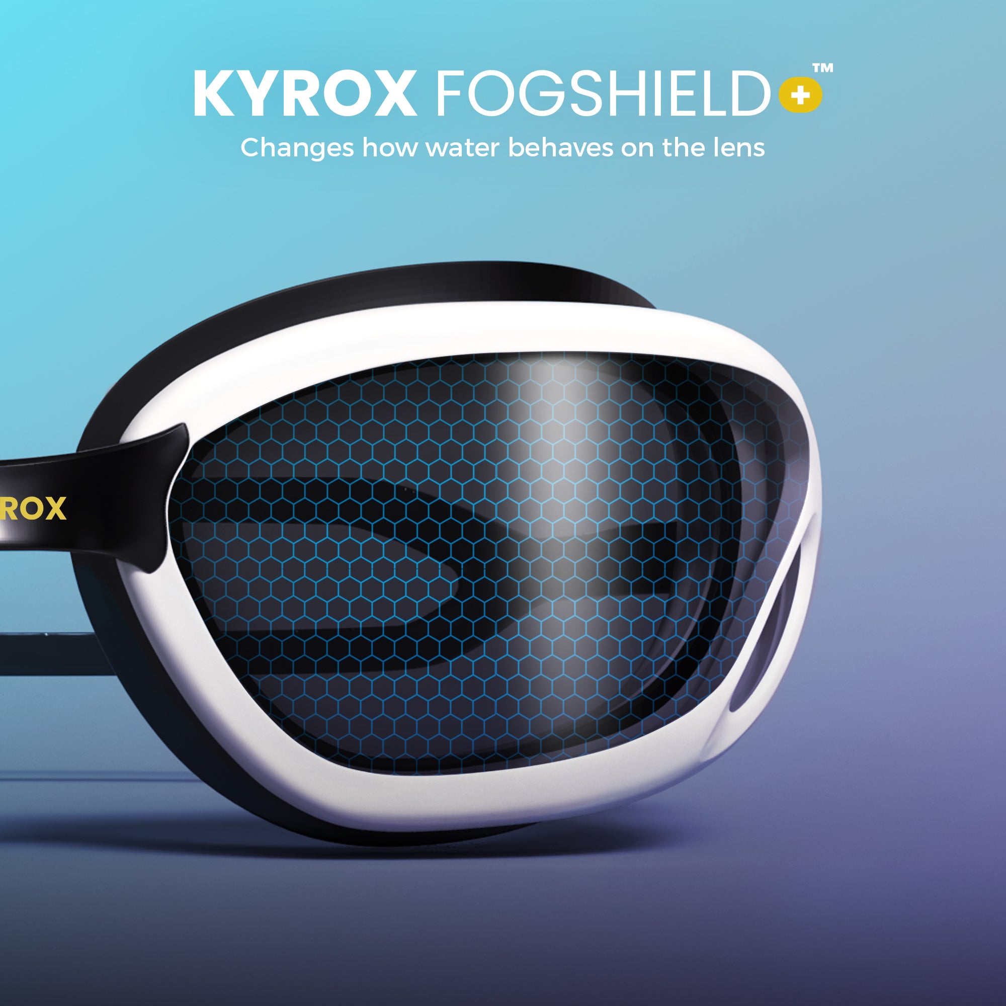 Aqua goggle (smoke lens & white frame)