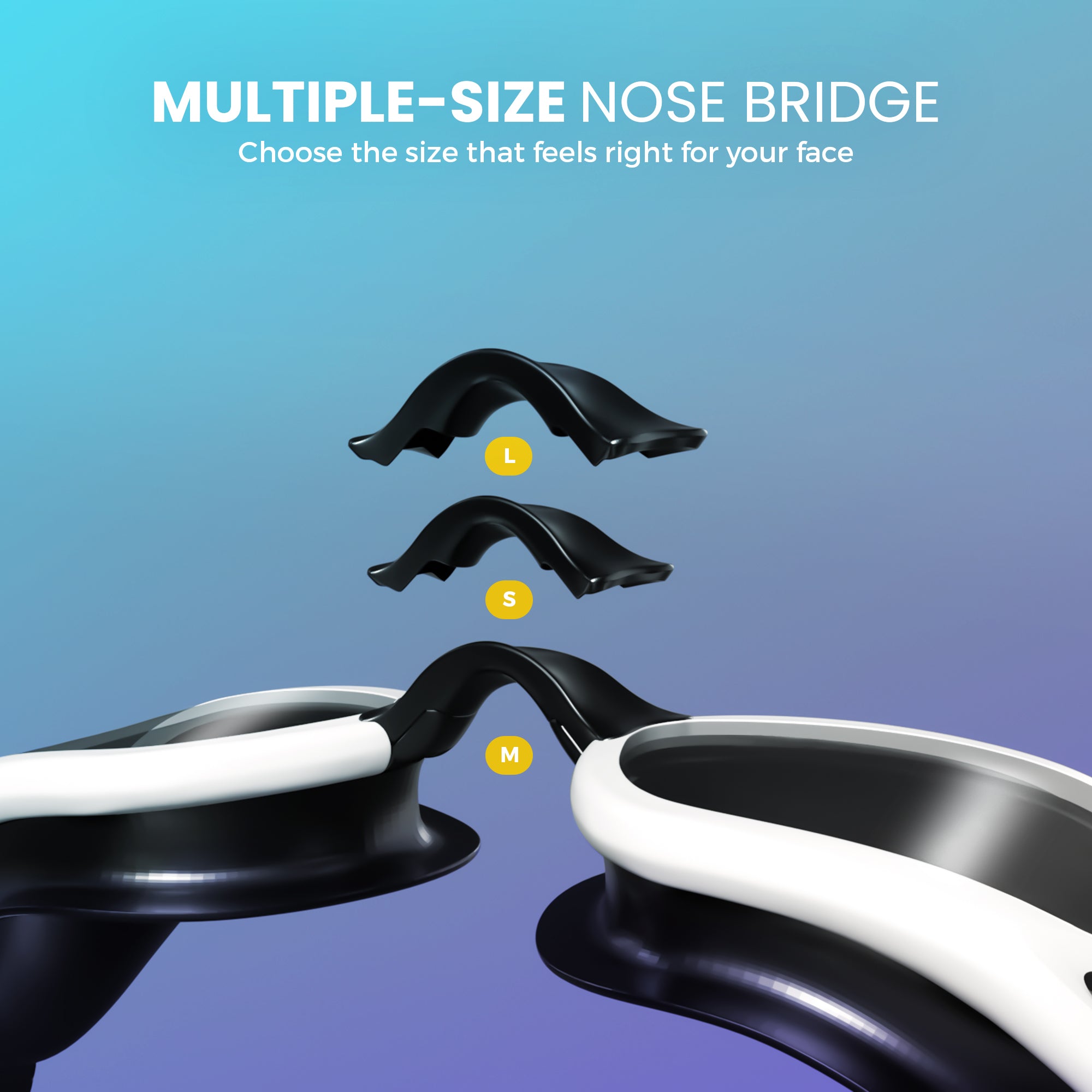 Aqua goggle (smoke lens & white frame)