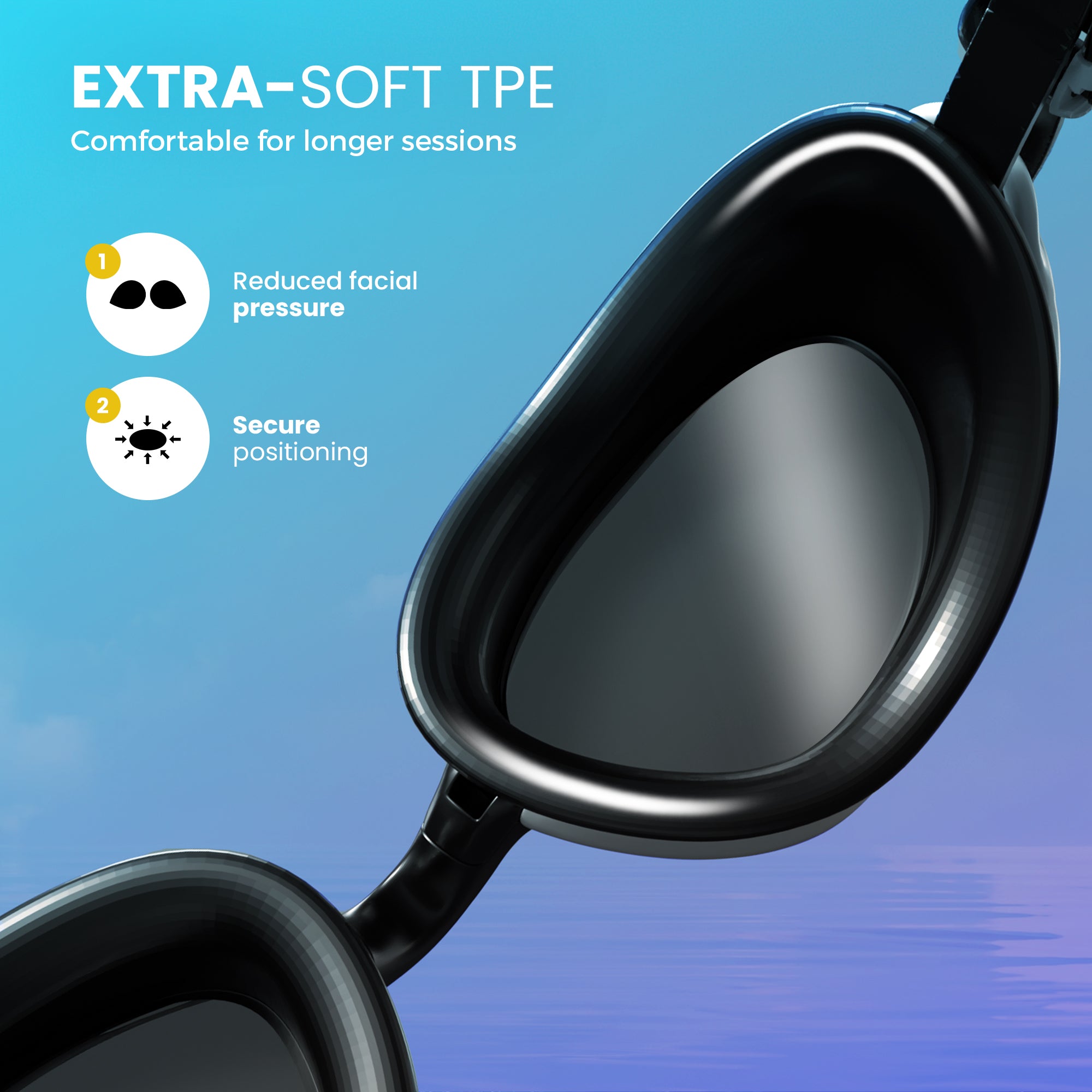 Aqua goggle (smoke lens & white frame)