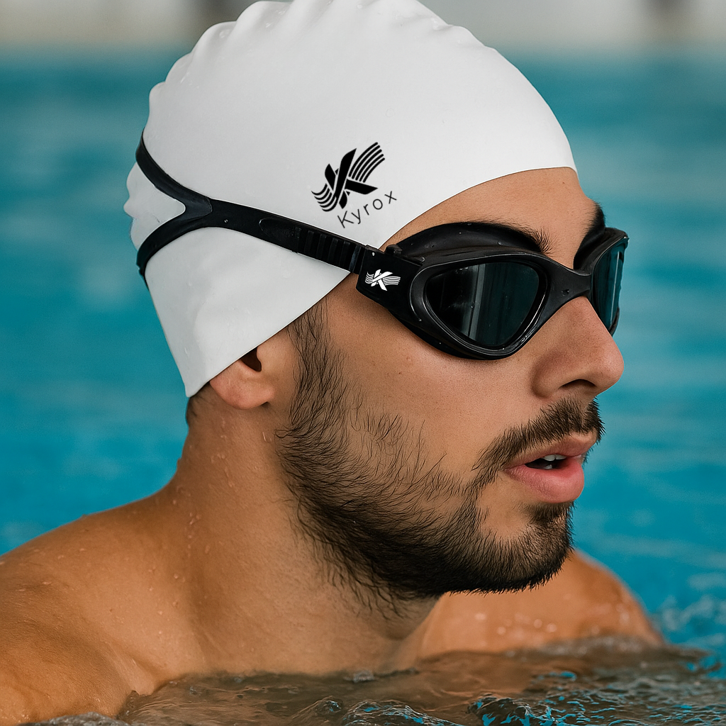 Kyrox Swim Goggle - Origin Series - Unisex - Anti Condens and UV protection - Black