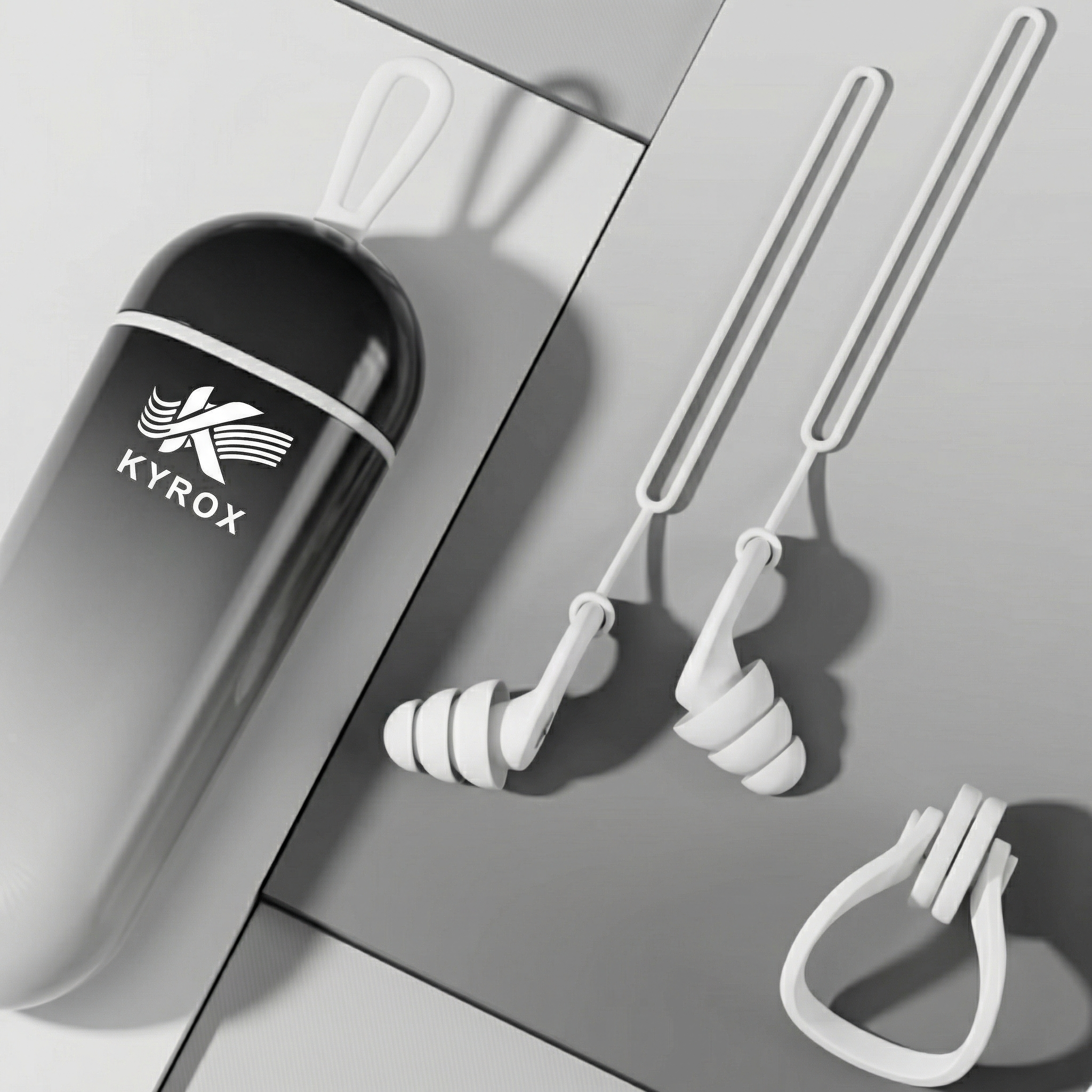 Kyrox Nose clip & Earplug set white