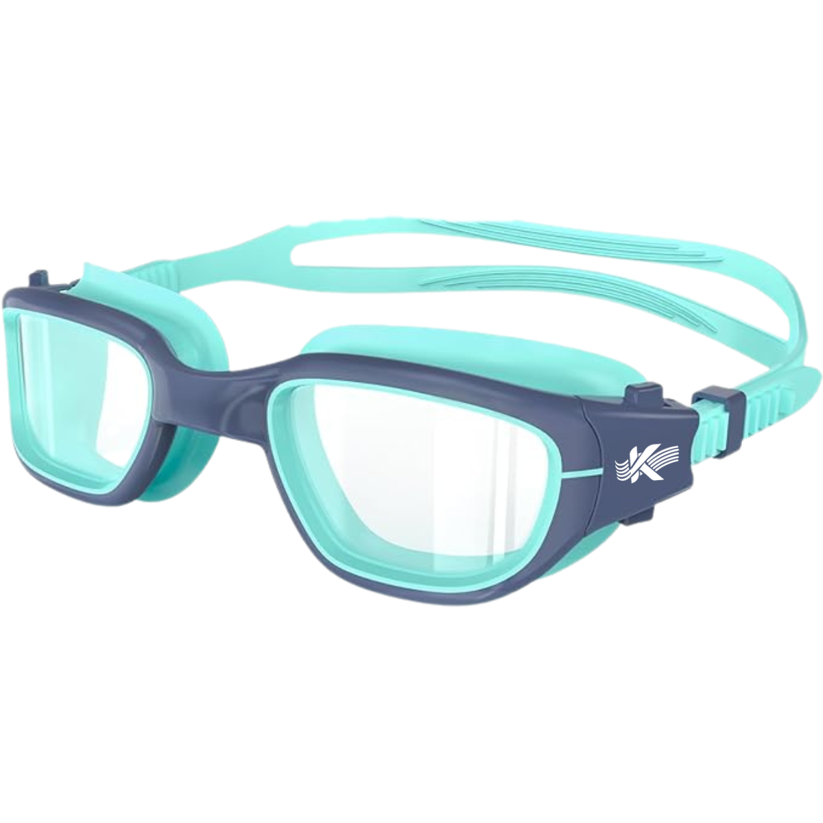 Kyrox Kids Swim Goggles – Leakproof, Anti-Fog, UV Protection (6–14 yrs) - Blue/Green