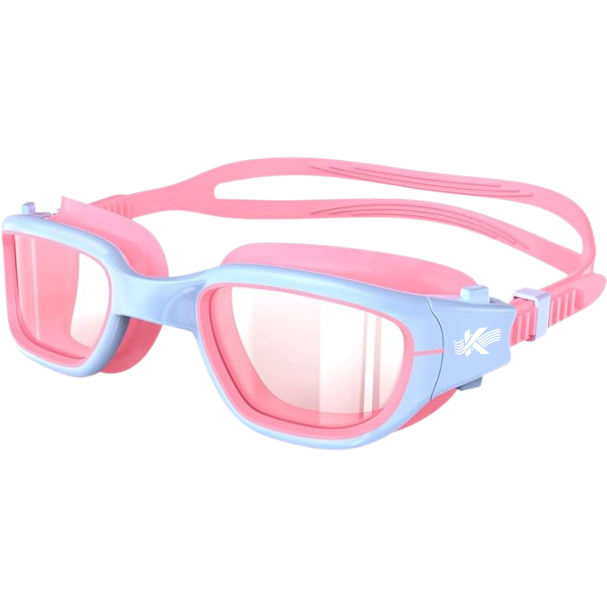 Kyrox Kids Swim Goggles – Leakproof, Anti-Fog, UV Protection (6–14 yrs) - Purple/Pink
