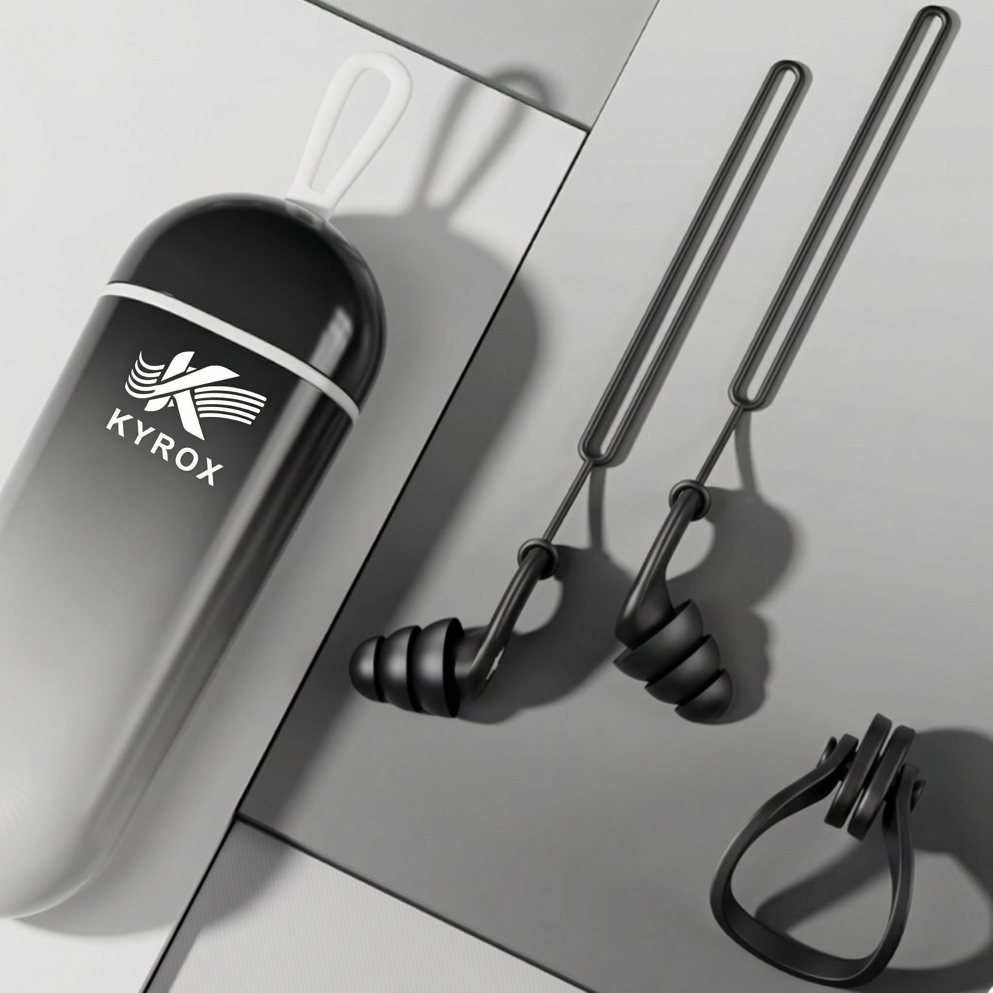 Kyrox Nose clip & Earplug set black