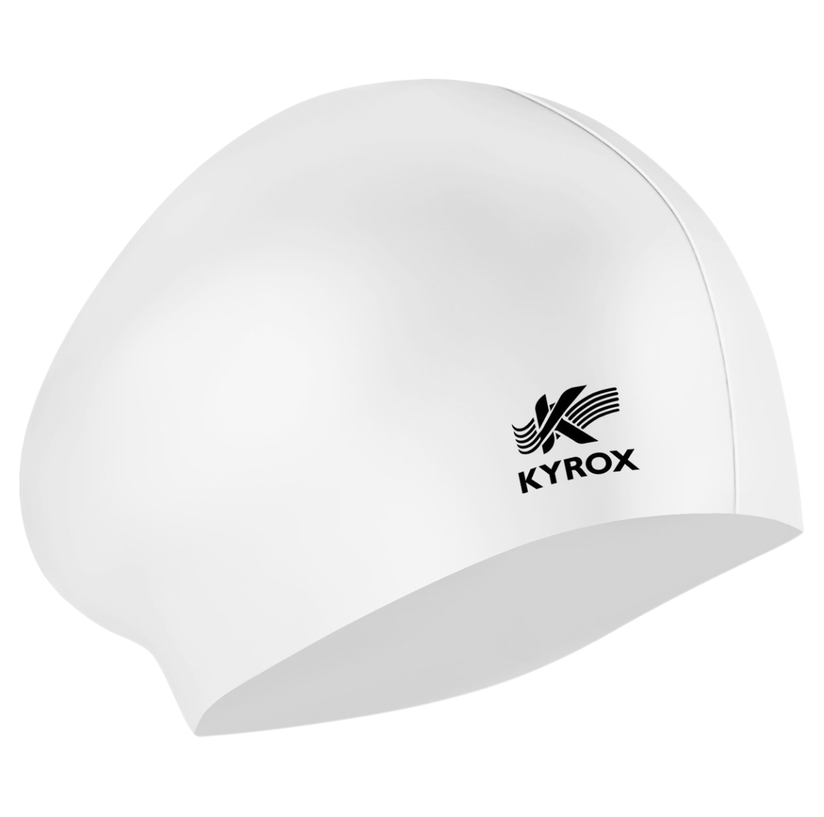 Kyrox Unisex Swim Cap – Premium Silicone for Adults & Teens - White