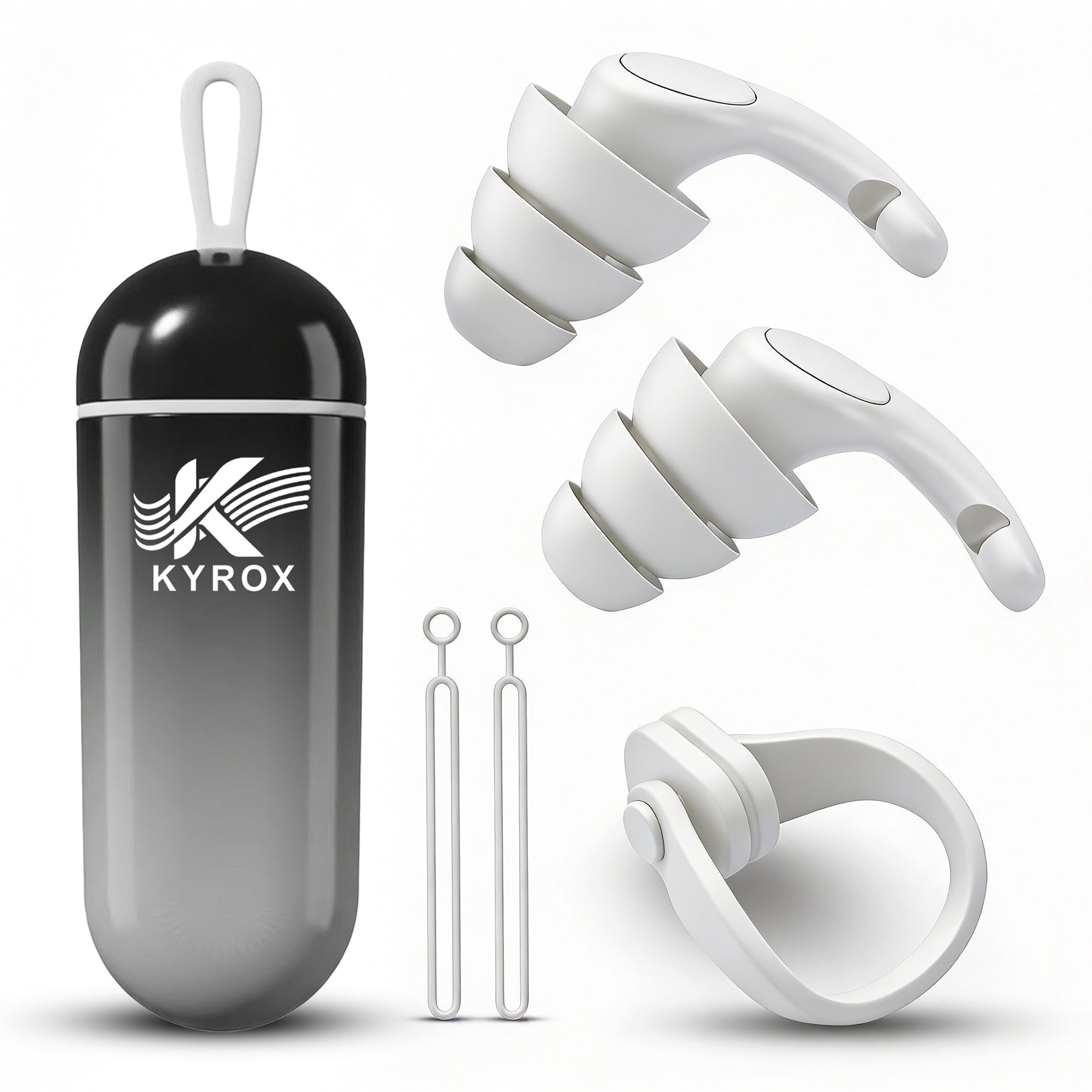 Kyrox Nose clip & Earplug set white