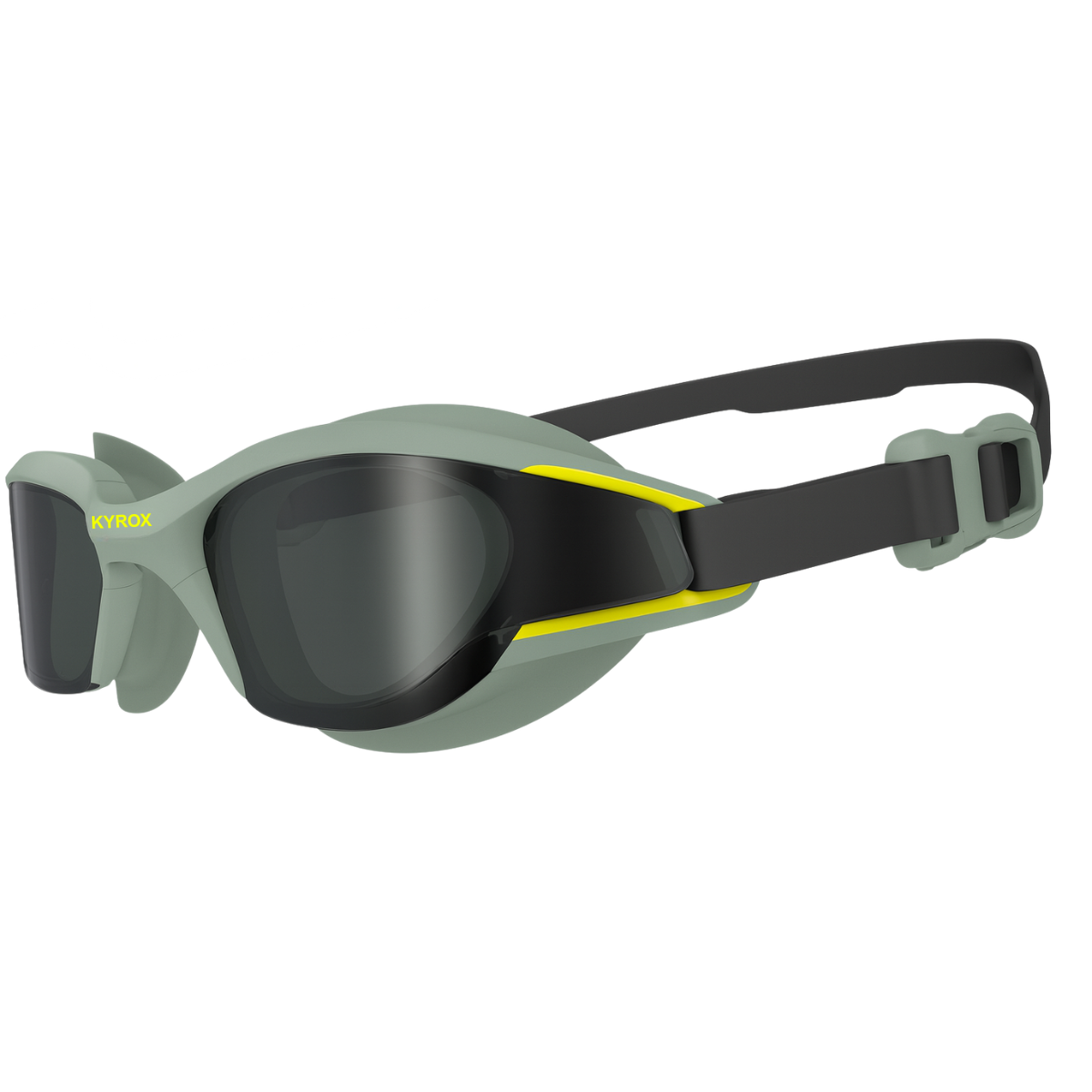 Kyrox Surge Racing Swim Goggles – Hydrodynamic Fit with Anti-Fog Mirror Lenses - Green