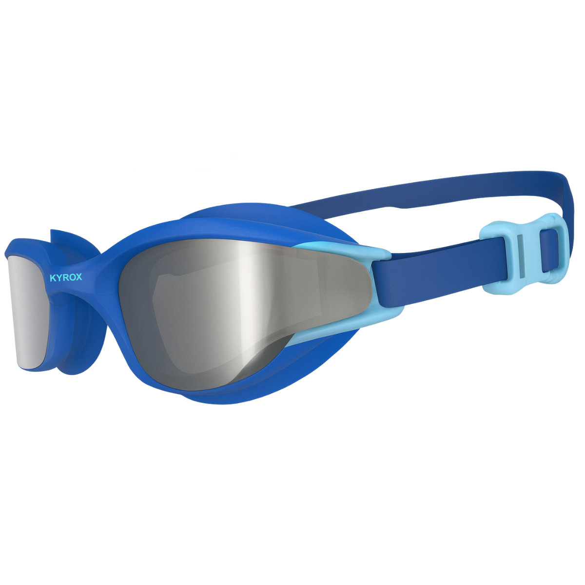 Kyrox Surge Racing Swim Goggles – Hydrodynamic Fit with Anti-Fog Mirror Lenses - Blue