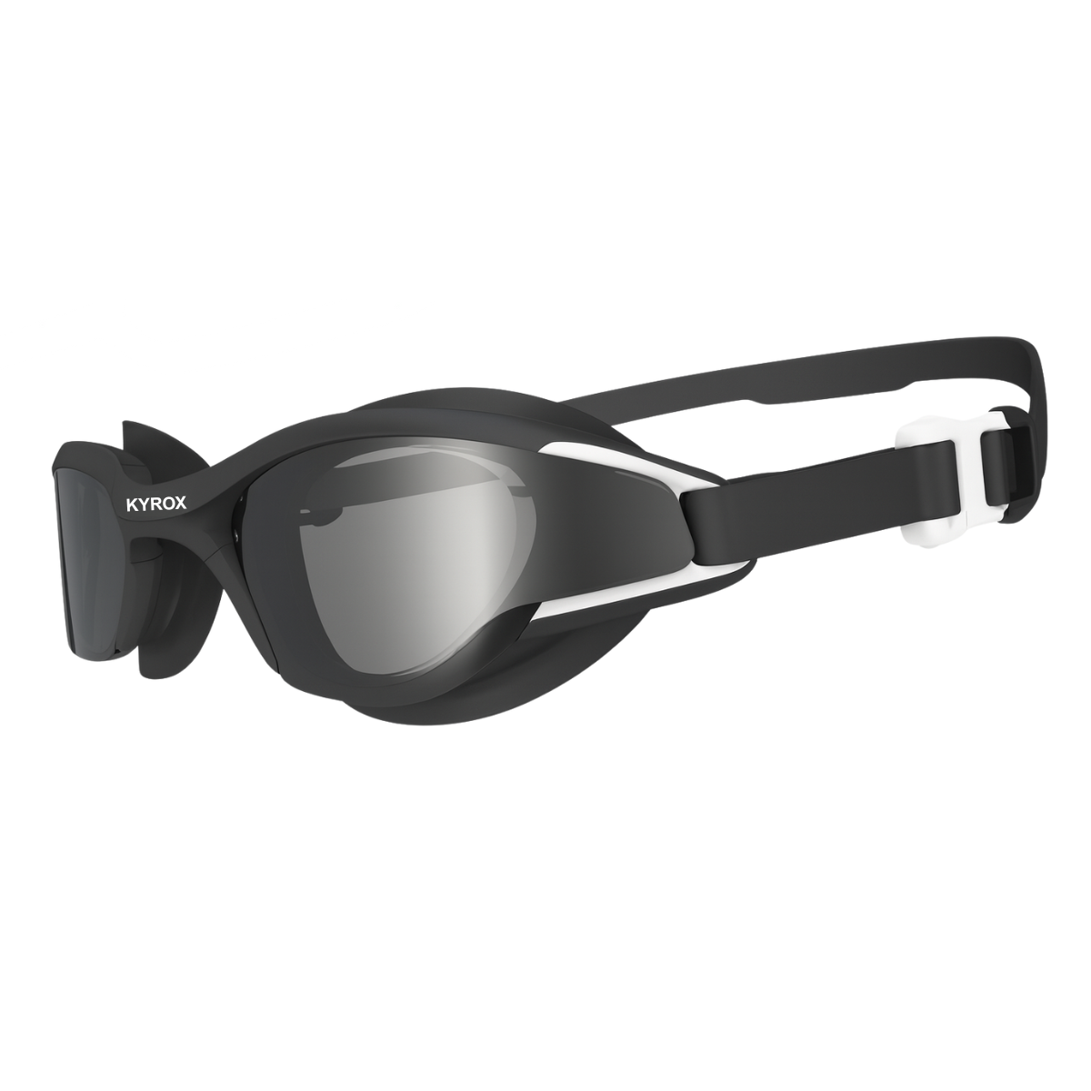 Kyrox Surge Racing Swim Goggles – Hydrodynamic Fit with Anti-Fog Mirror Lenses - Black