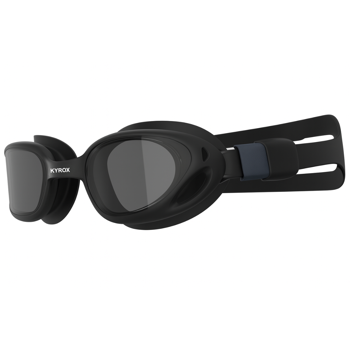 Kyrox Aqua Racing Swim Goggles – Hydrodynamic Fit with Anti-Fog Mirror Lenses - Black